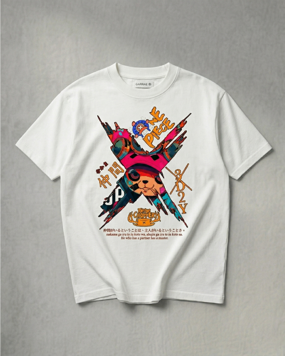 Playera Oversize Blanca 200g - Colección One Piece - Image 2