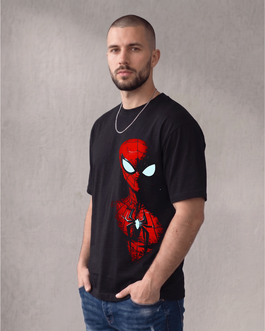 Playera Corte Recto Negra 180g – Colección Spider-Man (Urban Edition) - Image 5